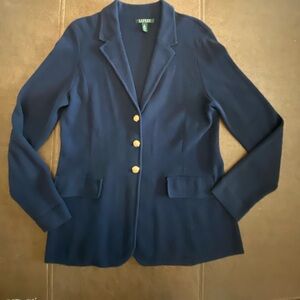 Navy cotton Ralph Lauren sweater blazer size XL
100%cotton